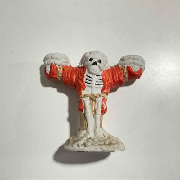 Vintage Ceramic Skeleton Candleholder, Candlestick Holder - Halloween Decor - Picture 1 of 6